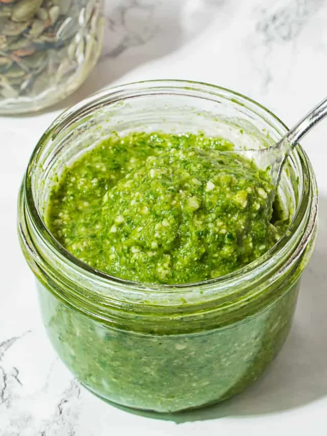 Easy Homemade Garlic Mustard Pesto Recipe Slow Living Kitchen easy-homemade-garlic-mustard-pesto-recipe-slow-living-kitchen