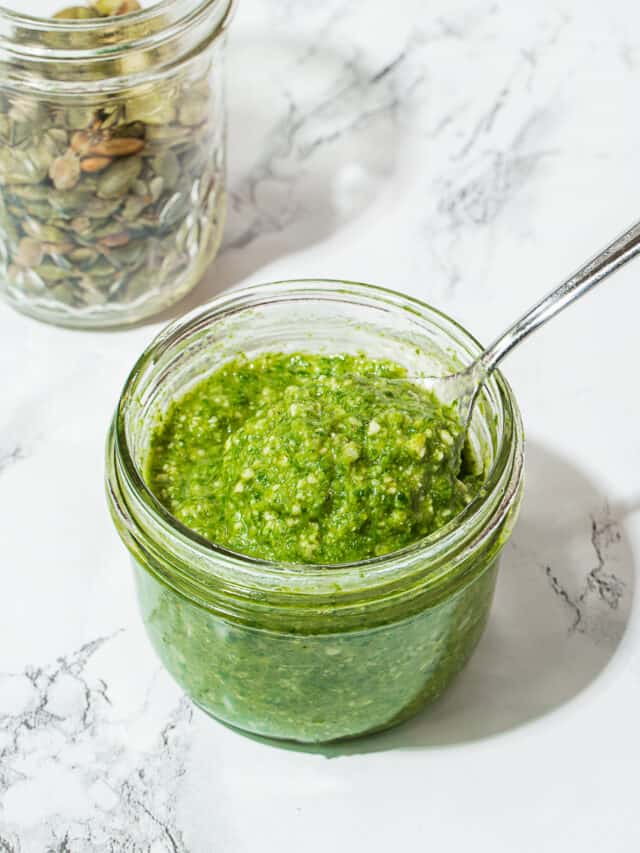 Nutritious Plant-Based Garlic Mustard Pesto Recipe