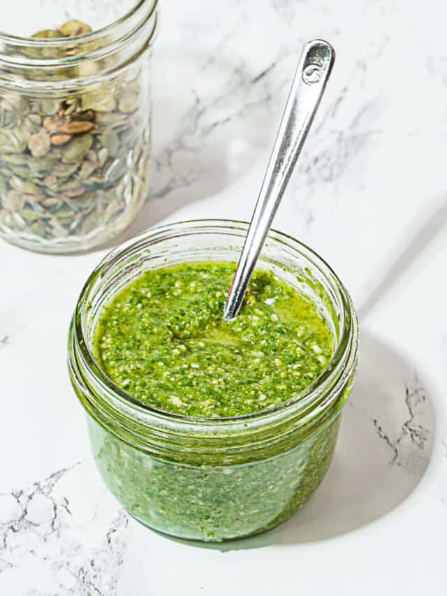 Flavorful Vegan Garlic Mustard Pesto Recipe