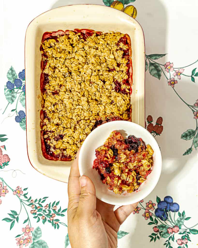 Blackberry & Rhubarb Crisp Recipe