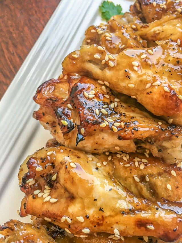 super bowl snack win with the best honey garlic chicken wings