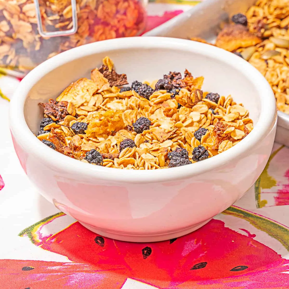 granola in a bowl